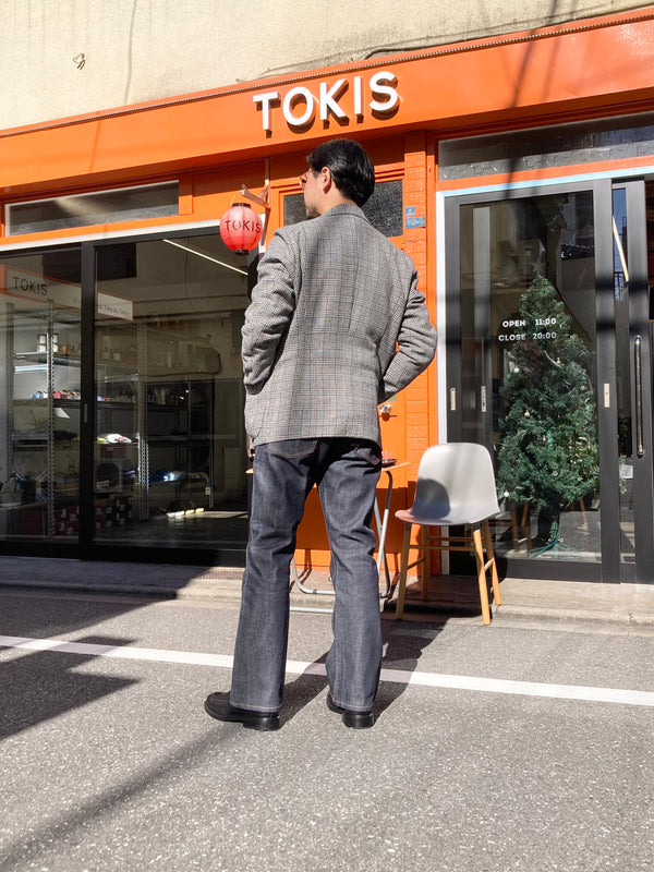 【m's braque】W4B COMFORT LOOSEN JACKET with LINING / Glen Check