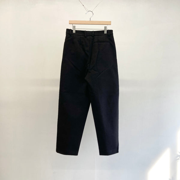 【frank leder / フランクリーダー】DEUTSCHLEDER 2TUCK TROUSERS / Black