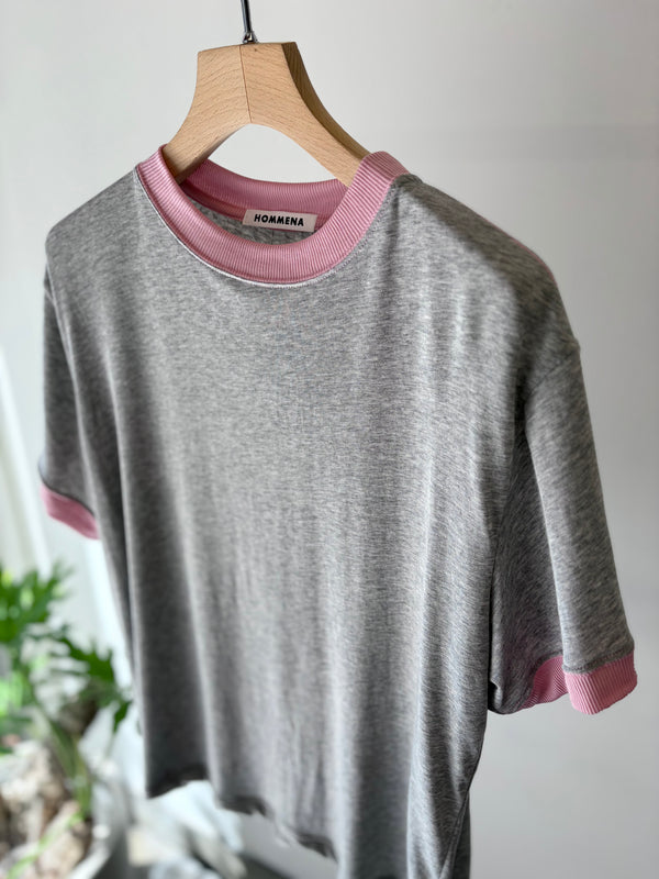 【 HOMMENA 】SOAKED TEE / Gray