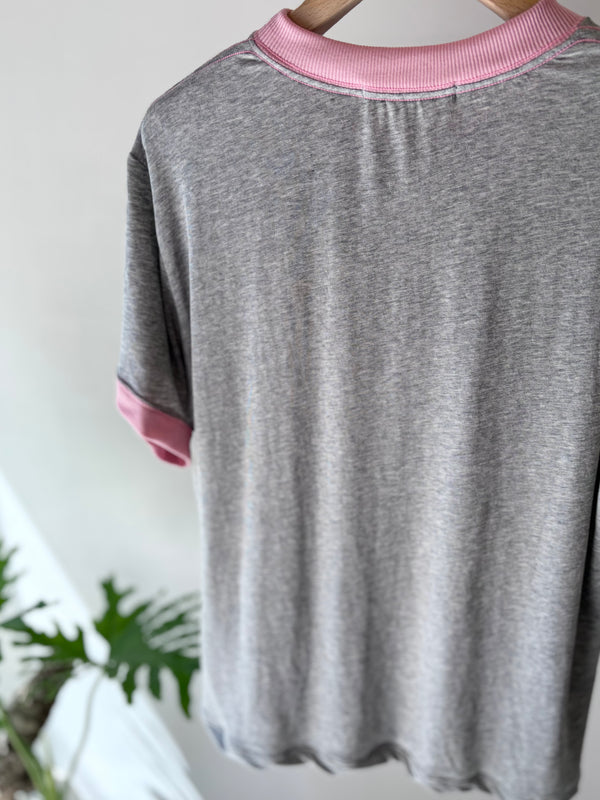 【 HOMMENA 】SOAKED TEE / Gray