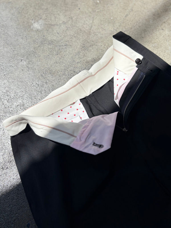 【 HOMMENA 】TUCKED WIDE PANTS / Black