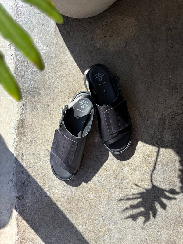 【foot the coacher / フットザコーチャー】VELCRO SANDALS - GLOXI CUT SOLE - / Black