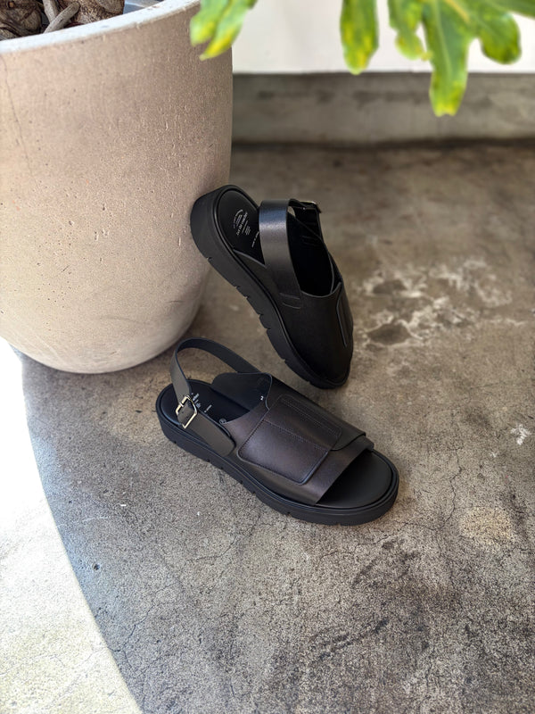【foot the coacher / フットザコーチャー】VELCRO SANDALS - GLOXI CUT SOLE - / Black