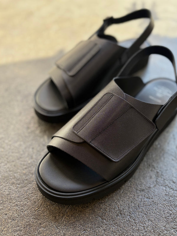 【foot the coacher / フットザコーチャー】VELCRO SANDALS - GLOXI CUT SOLE - / Black