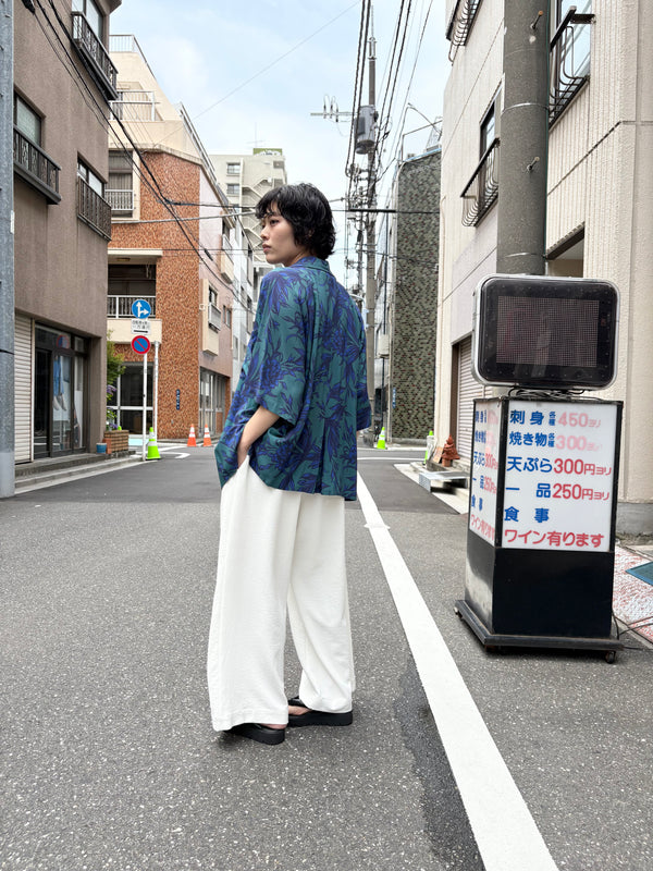 【m's braque】ALOHA SHIRT / Blue×Green