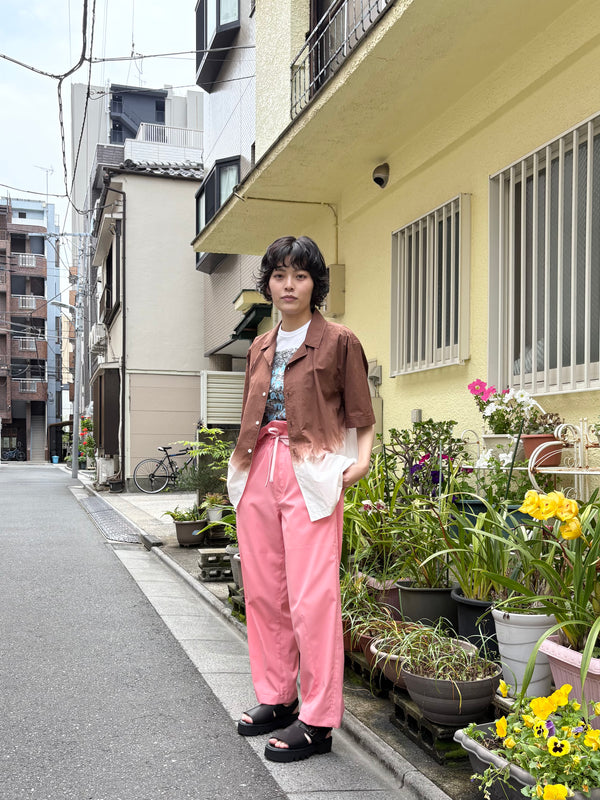 【 mii 】DIP DYED SHIRT - SUBHA - / Chocolate