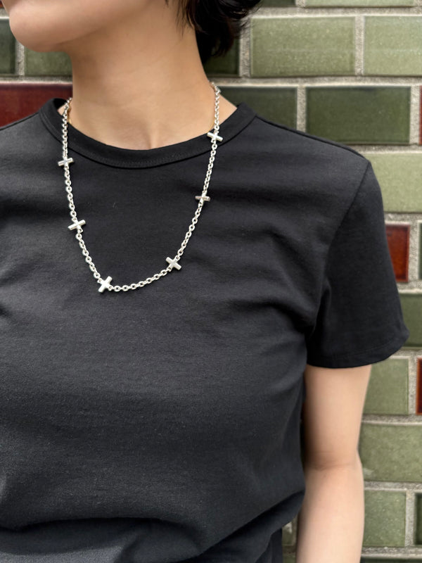 【END CUSTOM JEWELLERS】CROSS LINK NECKLACE S / Silver
