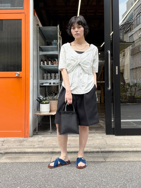 【m's braque】TUCKED SHORTS / Black