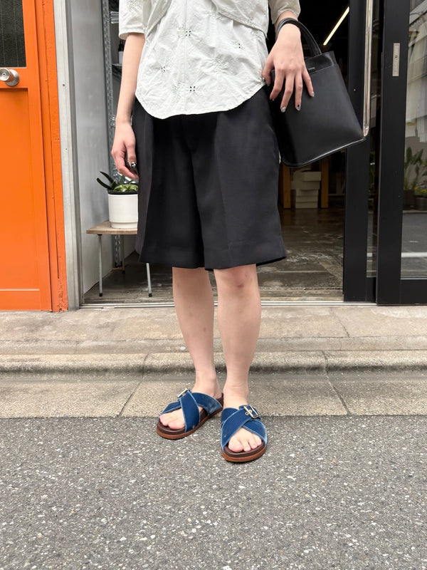 【m's braque】TUCKED SHORTS / Black