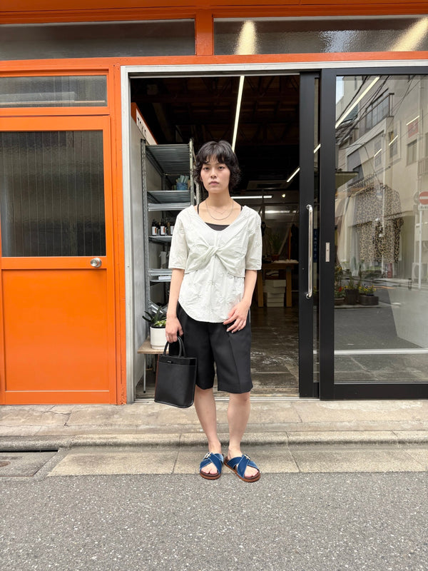 【m's braque】TUCKED SHORTS / Black