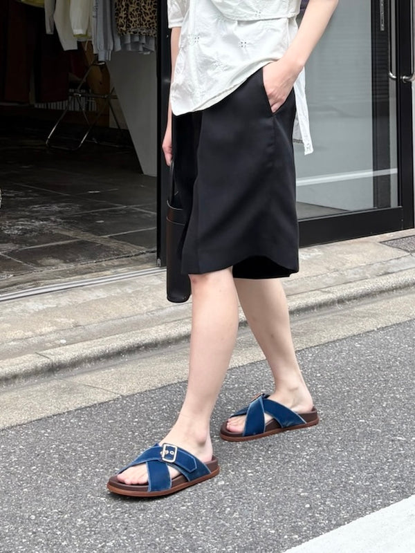 【m's braque】TUCKED SHORTS / Black