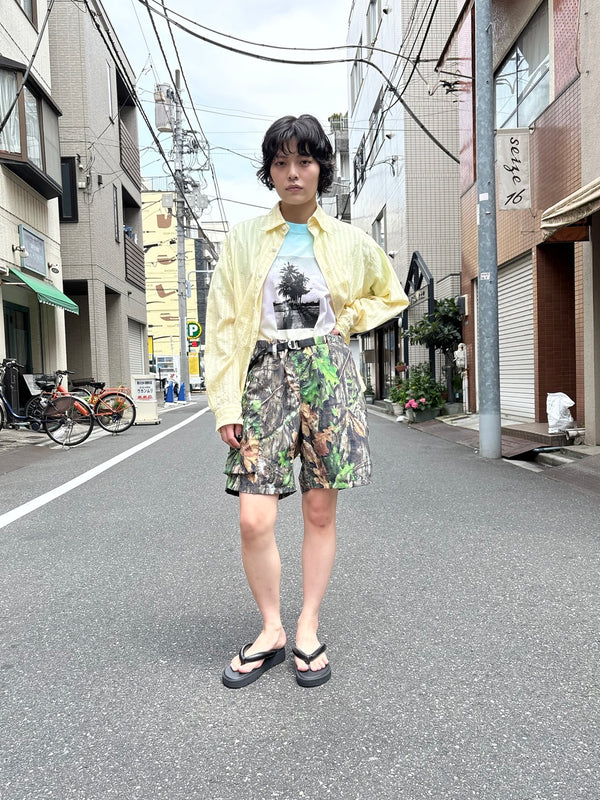 【m's braque】OVER-SIZED LONG POINT COLLAR SHIRTS / Yellow