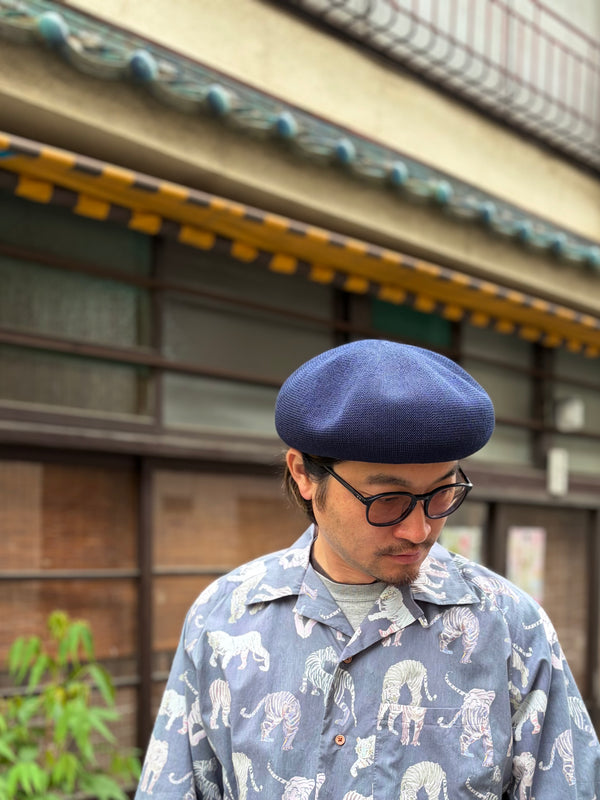 【 BLUE BLUE JAPAN 】ギマメン ニットベレー / Dark Navy
