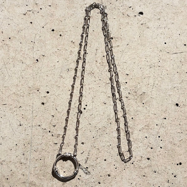 【END CUSTOM JEWELLERS】BONE SHAPED EYEGLASSES HOLDER " CHAIN " NECKLACE / Silver
