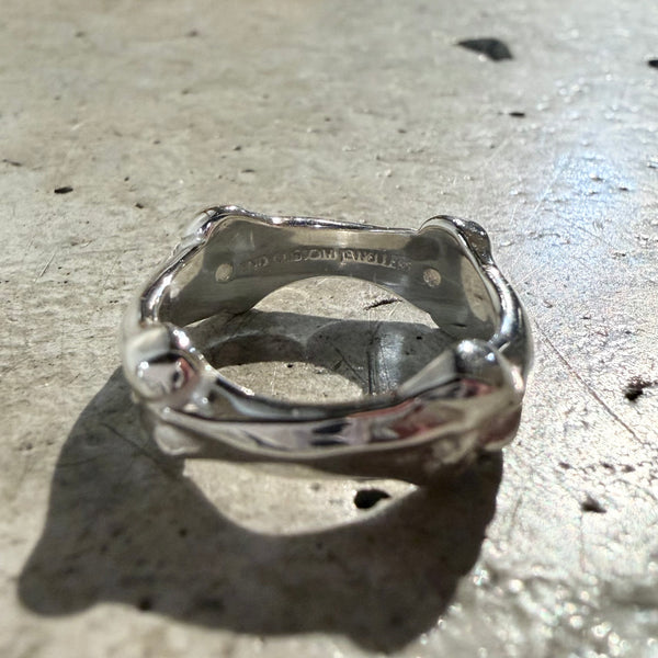 【END CUSTOM JEWELLERS】SQUARE BONE SHAPED RING / Silver