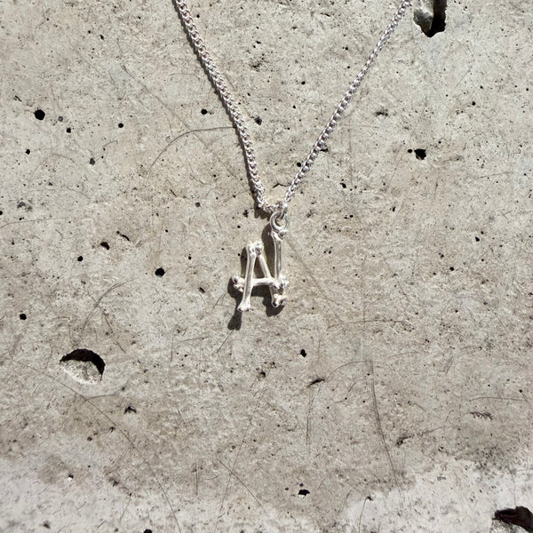 【END CUSTOM JEWELLERS】BONE SHAPED " LA " NACKLACE / Silver