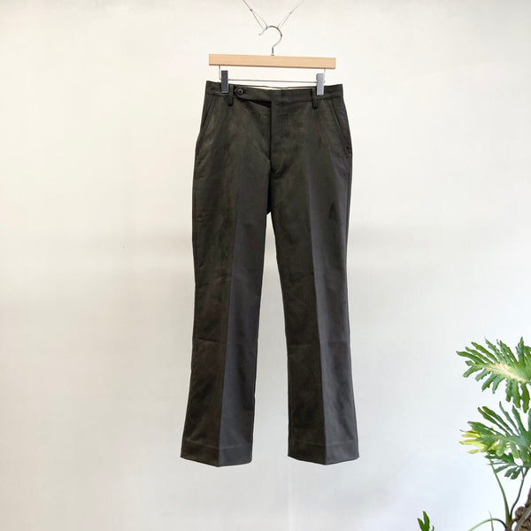 【m's braque】FLARE PANTS / Charcoal - Suede -