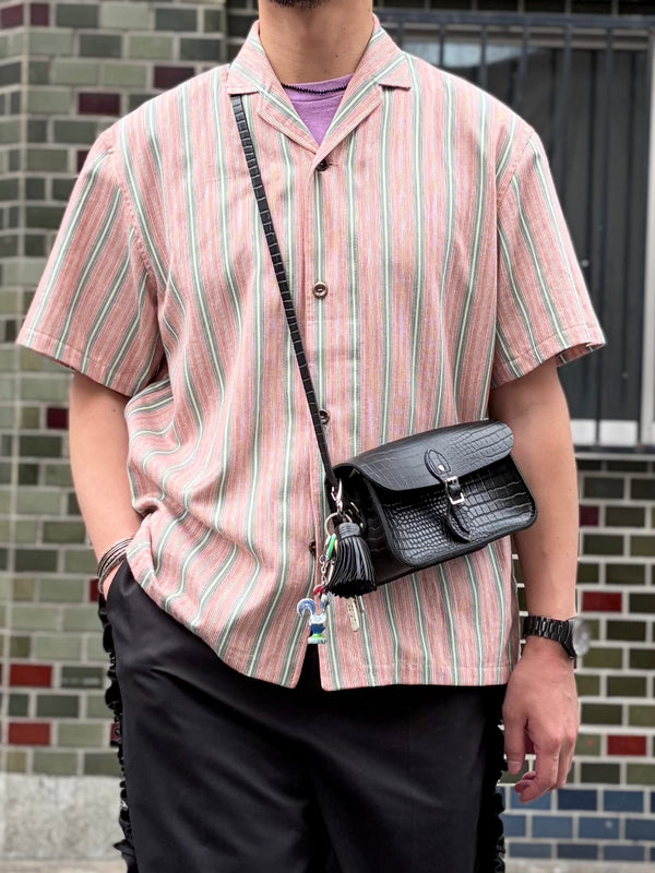 【 CAMBRIDGE SATCHEL 】THE MINI - ONE BUCKLE - / Black (Croc-Embossed)