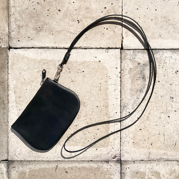 【hobo】STRAP KEY RING LONG  -COW LEATHER- / Black