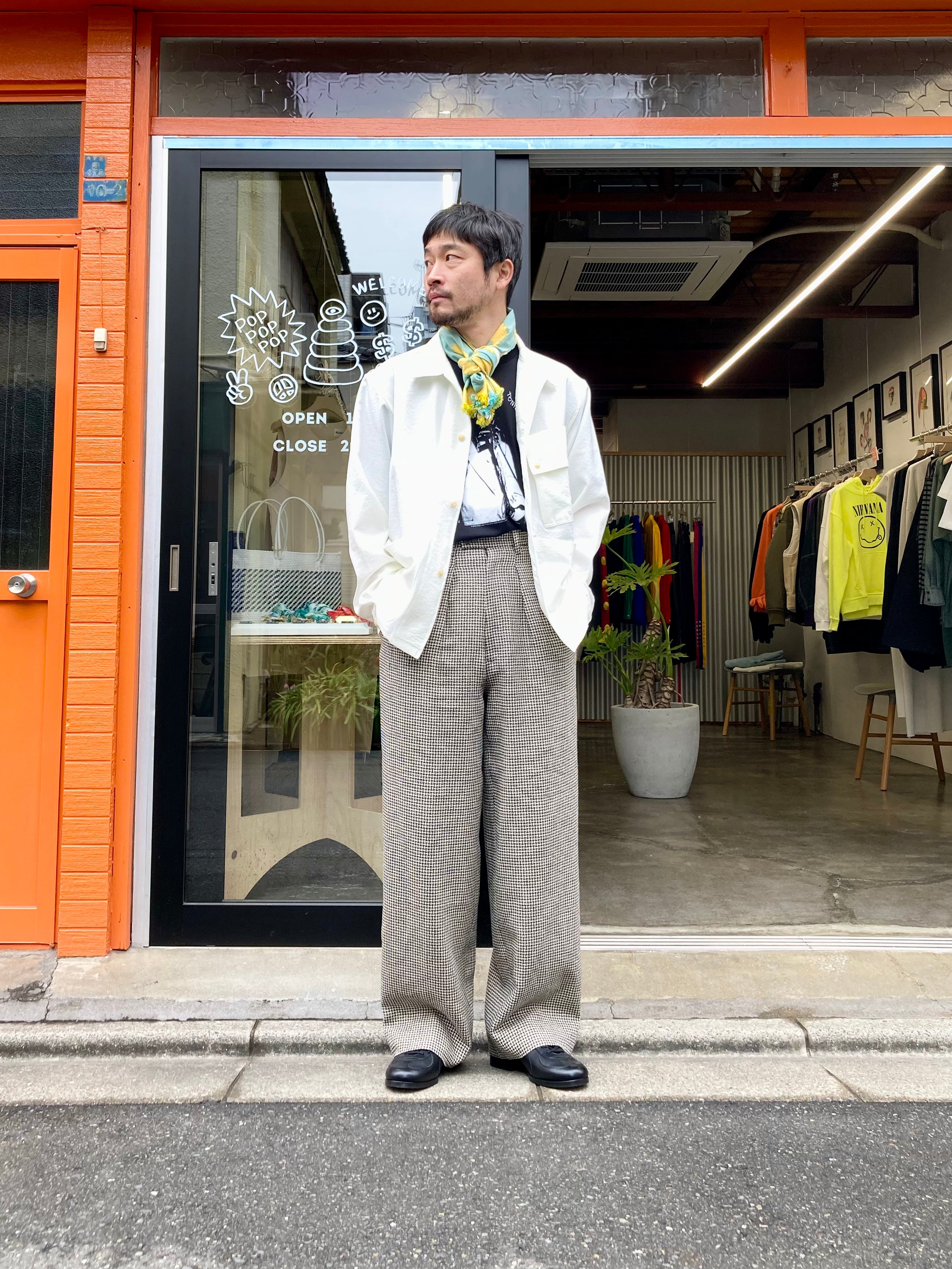 m's braque】TUCKED WIDE PANTS / Houndstooth – TOKIS