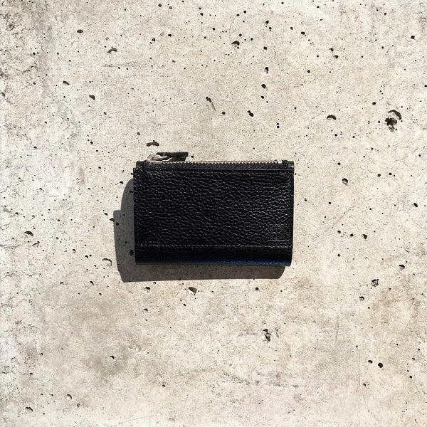 【hobo】COMPACT WALLET -SHRINK COW LEATHER- / Black