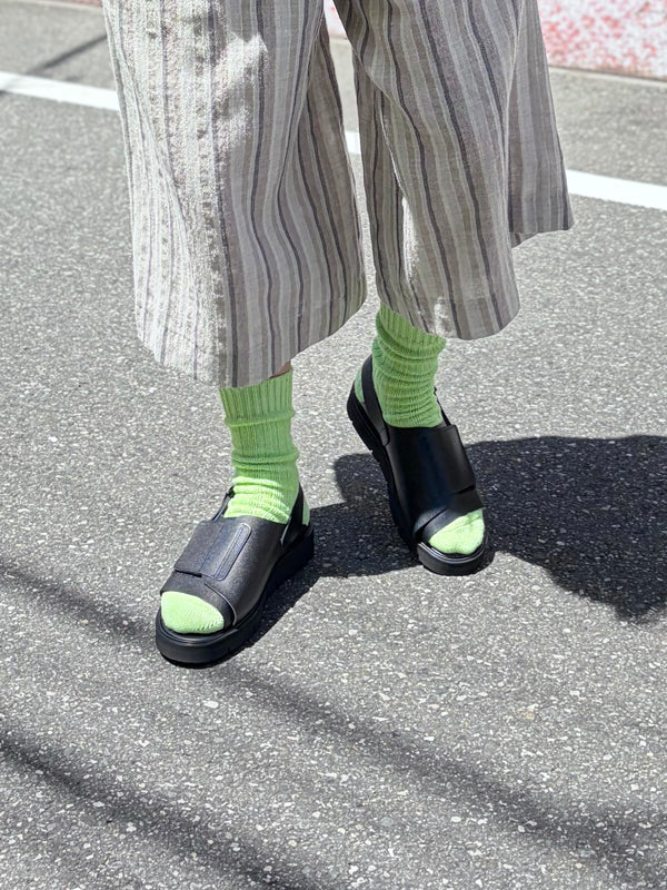 【foot the coacher / フットザコーチャー】VELCRO SANDALS - GLOXI CUT SOLE - / Black