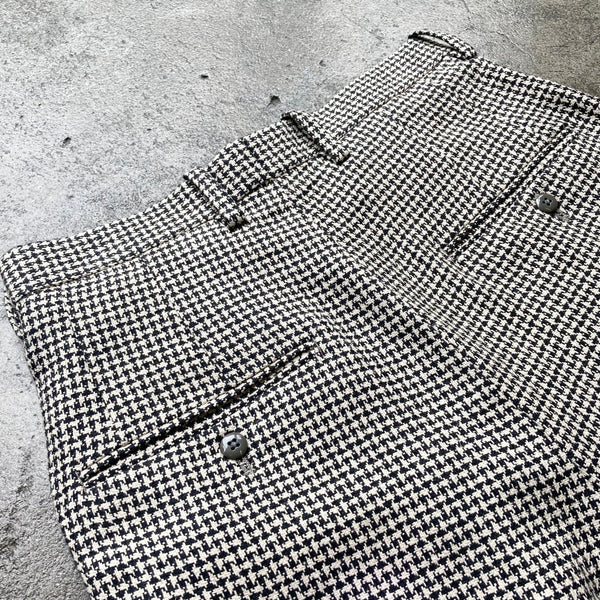 【m's braque】TUCKED WIDE PANTS / Houndstooth