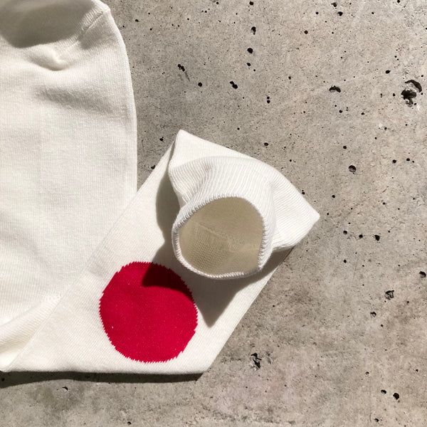 【 BLUE BLUE JAPAN 】JAPAN FLAG SOCKS / Natural