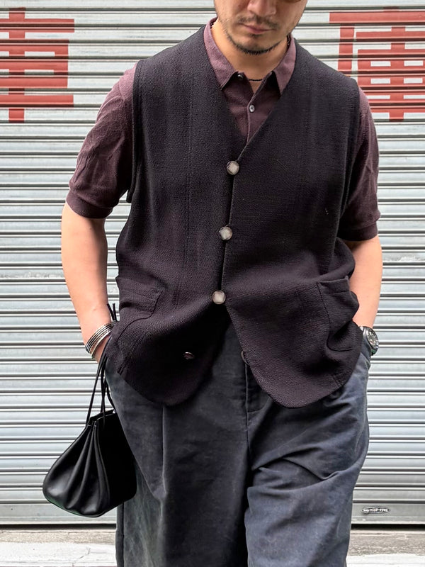 【 m's braque 】S4B VEST / Black