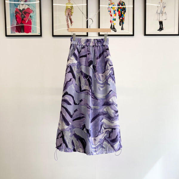 【 KOOKABURRA 】DRAWSTRING SKIRT / Purple