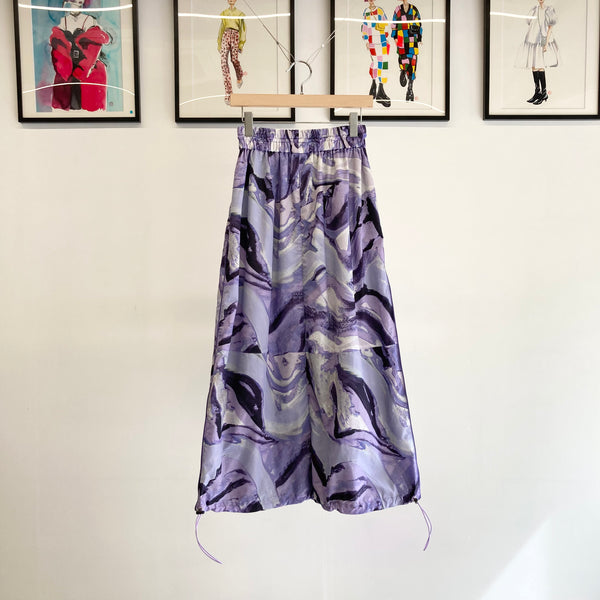 【 KOOKABURRA 】DRAWSTRING SKIRT / Purple