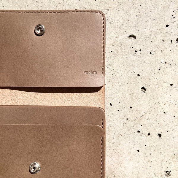 【 vedere 】POCKET WALLET / Khaki Brown