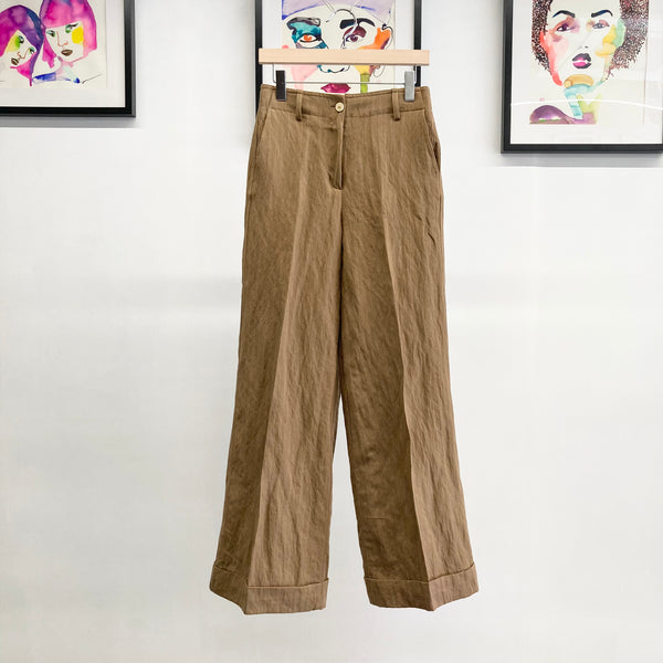【 BALIA / バーリア 】STRIPE FLARE PANT / Brown Stripe
