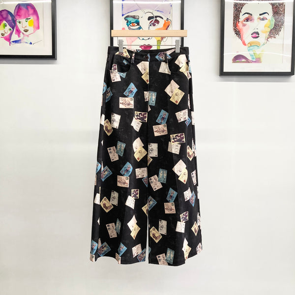 【 BALIA / バーリア 】PRINTED FLARE PANT / Black