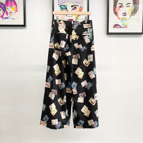 【 BALIA / バーリア 】PRINTED FLARE PANT / Black