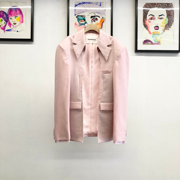 【 HOMMENA 】TOO BIG TAILORED JACKET / Pink