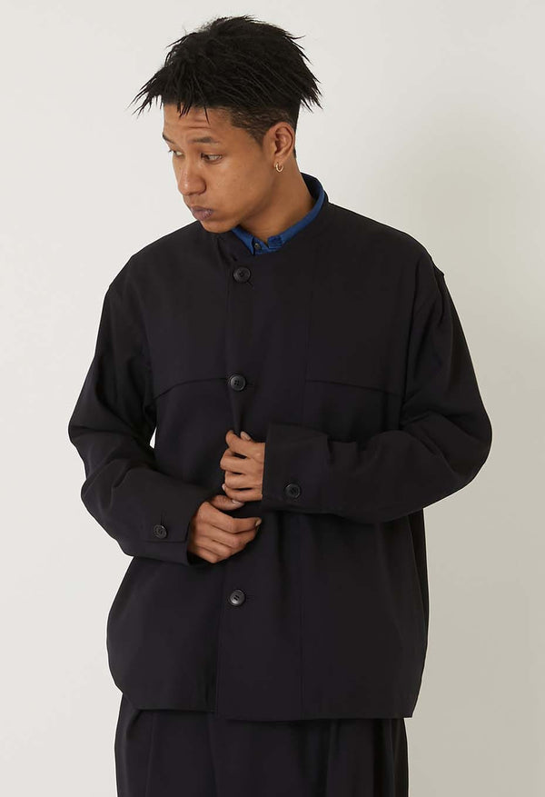 【 BLUE BLUE JAPAN 】ストレッチドライツイル クルージャケット / Dark Navy