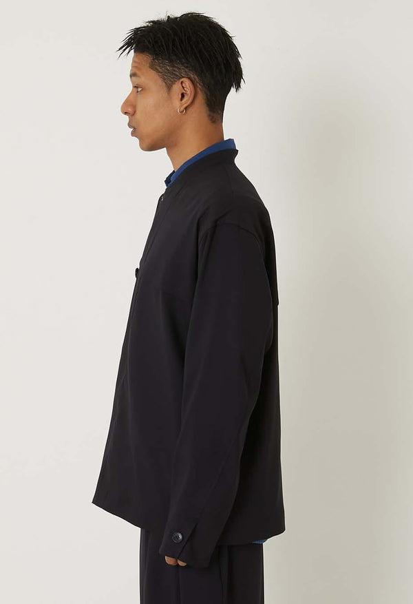 【 BLUE BLUE JAPAN 】ストレッチドライツイル クルージャケット / Dark Navy