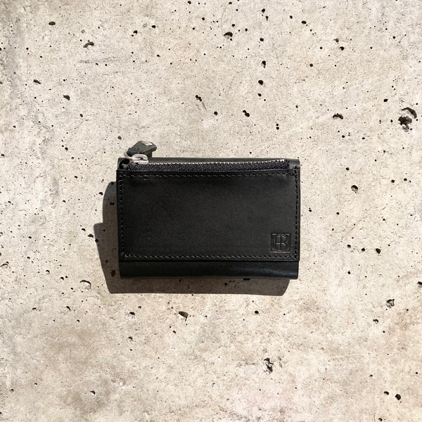 【hobo】COMPACT WALLET - HORSE LEATHER - / Black