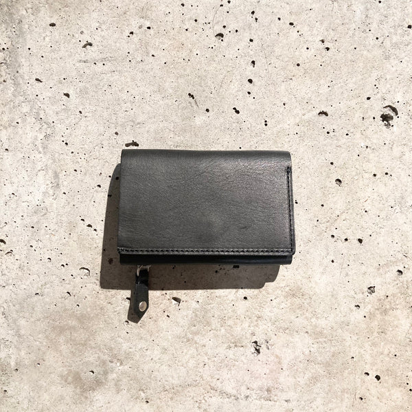 【hobo】COMPACT WALLET - HORSE LEATHER - / Black