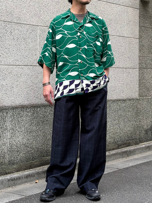 【m's braque】ALOHA SHIRT / Green