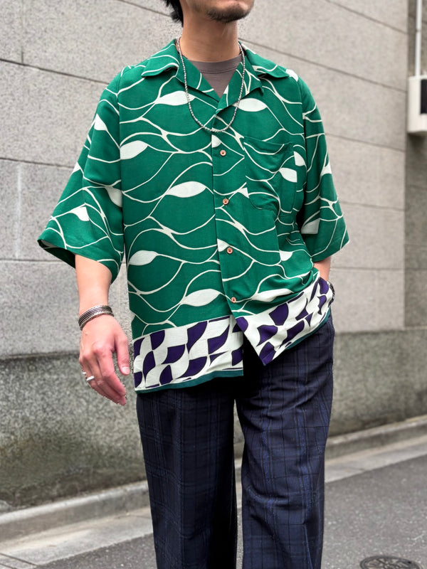 【m's braque】ALOHA SHIRT / Green
