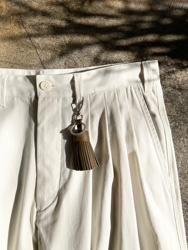 【hobo】TASSEL KEY RING  - COW LEATHER - / Khaki