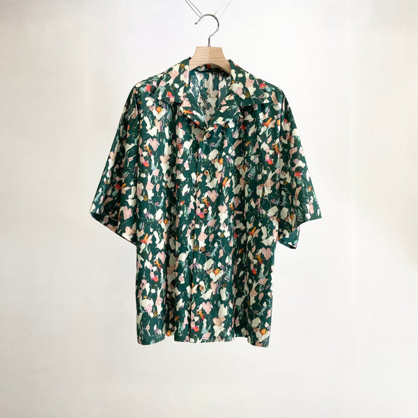 【m's braque】ALOHA SHIRT / Green-Flower