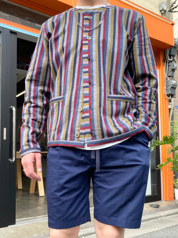 【frank leder / フランクリーダー】BAVARIAN MULTI STRIPED COTTON JANKER / Multi Stripe