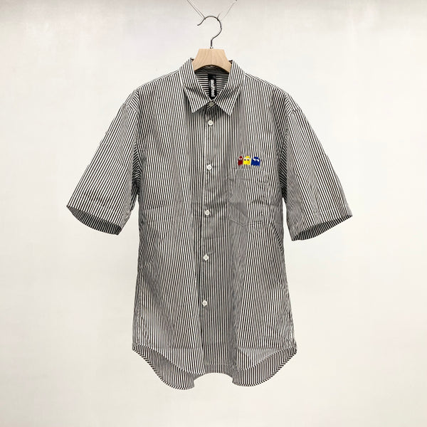 【biscuithead / ビスケットヘッド】EMBROIDERY HARF SLEEVE SHIRT / ストライプ