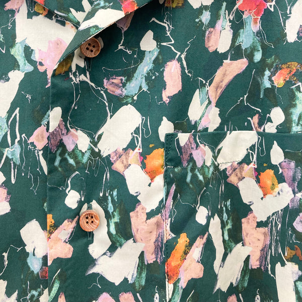 【m's braque】ALOHA SHIRT / Green-Flower