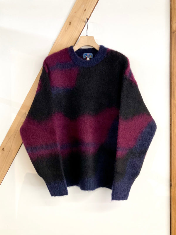 【 BLUE BLUE JAPAN 】シャギーグラデーション プルオーバーニット / Dark Navy