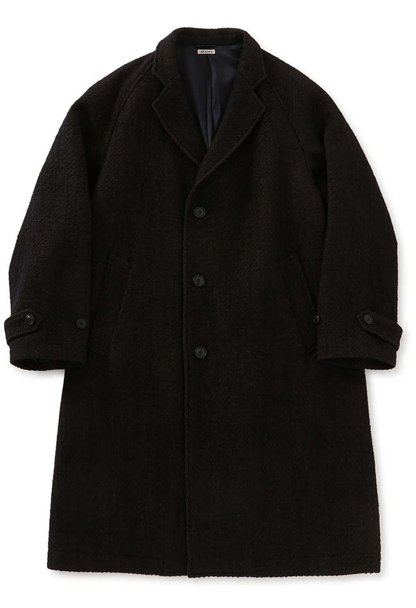 【 BLUE BLUE JAPAN 】ロービングツイード チェスターコート / Dark Navy