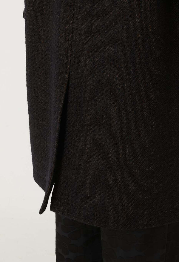【 BLUE BLUE JAPAN 】ロービングツイード チェスターコート / Dark Navy